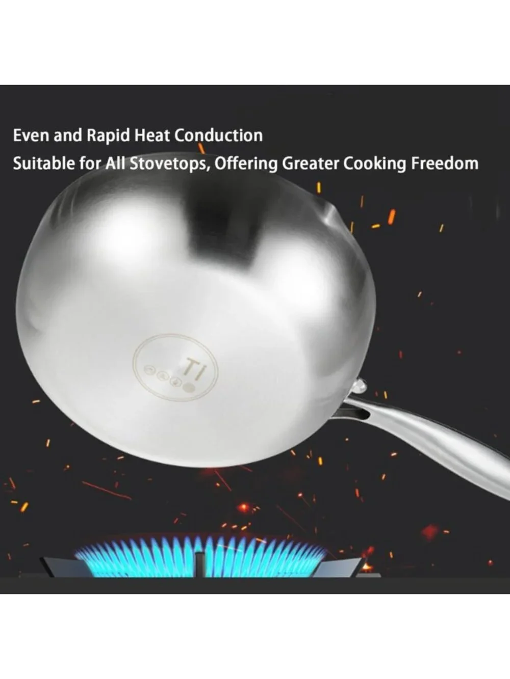 Multifunctional Titanium Hammered Non-Stick Pan, Scratch-Resistant, 7.08in